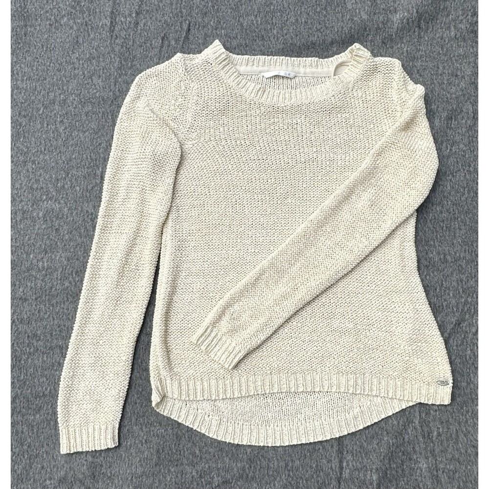 Only Womens Tunic Sweater Sz S Weave Beige Bone Sweater Tunic, VNeck, Medium